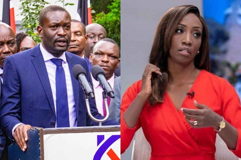Collage photo of Edwin Sifuna and Yvonne Okwara